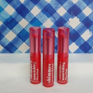 BATH & BODY WORKS 'CANDY APPLE RED SHIMMER' NOURISHING LIP TINT 3-PIECE SET